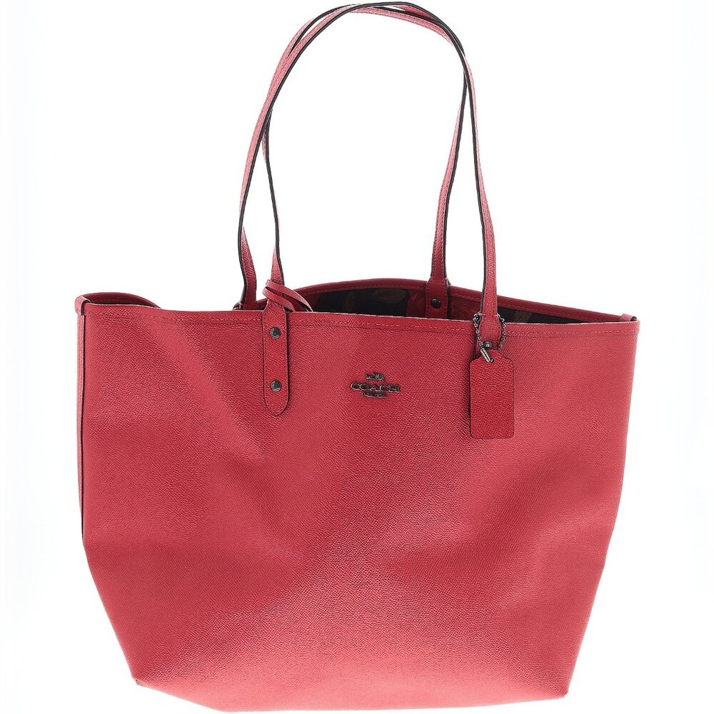 Coach Reversable City Tote in Signature Red Canvas w/ Camo Rose Floral Print - Picture 2 of 6